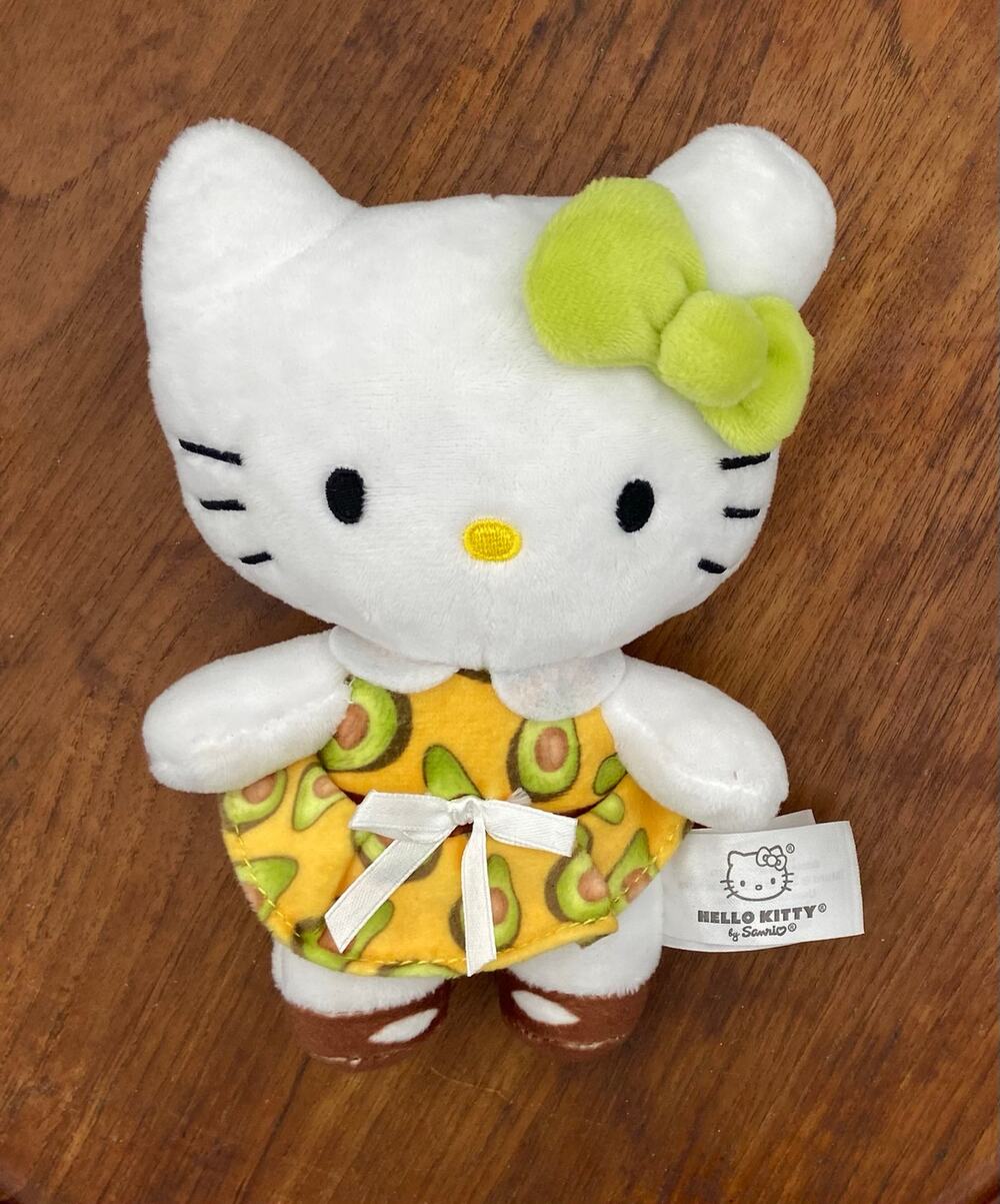 Sanrio Hello Kitty Plush Stuffed Animal Small 7" Avocado Dress Doll Toy